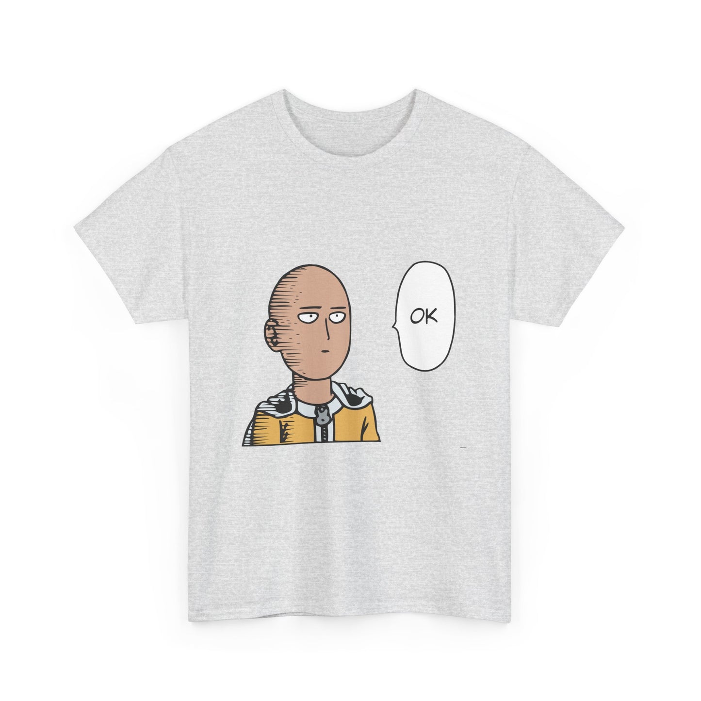 Saitama T-shirt, Casual Saitama Tee - Unisex Heavy Cotton Shirt, One Punch Man Anime Gift, Saitama Meme T-Shirt, Humor Apparel, Manga Lover