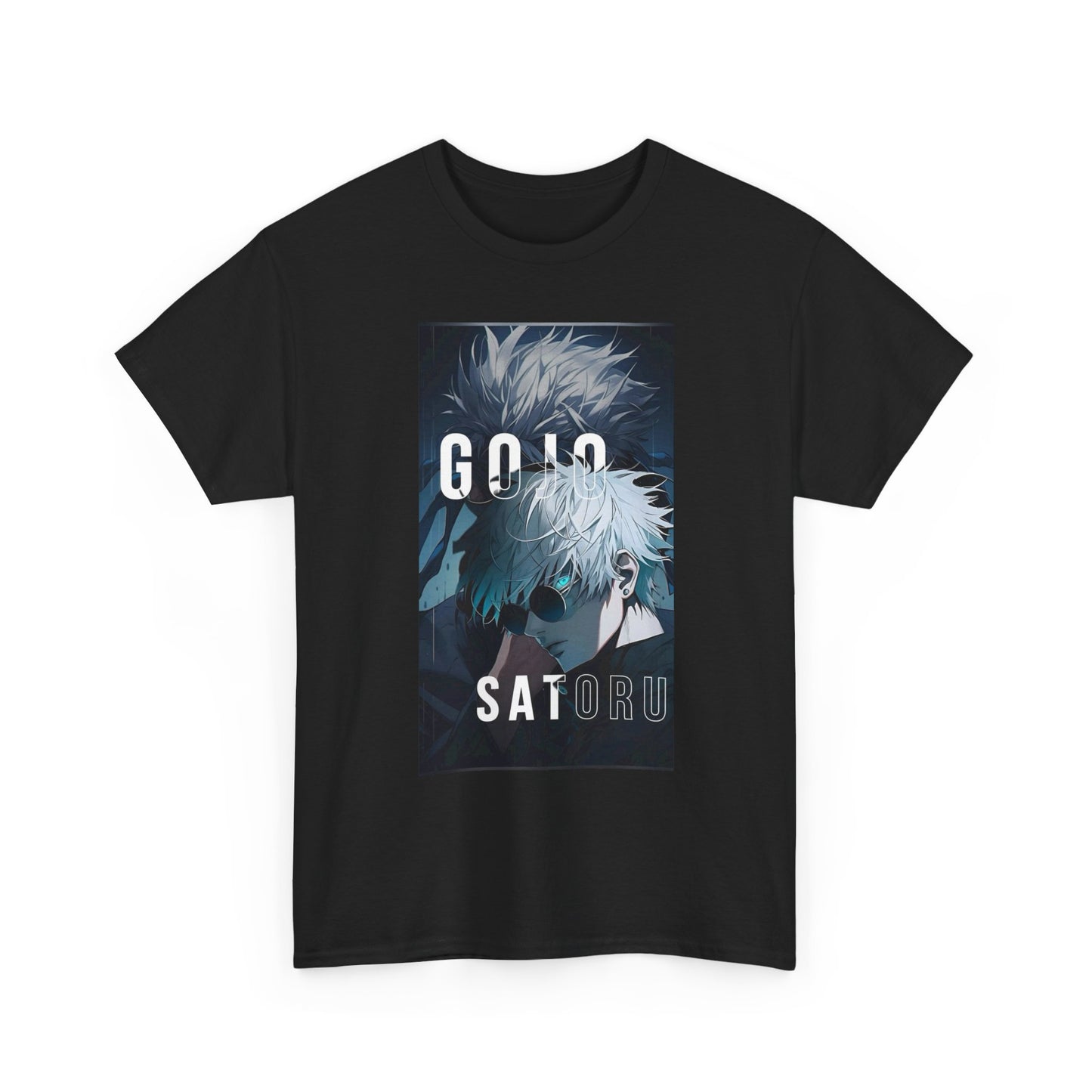 Gojo Satoru Unisex Heavy Cotton Tee, Anime Shirt, Jujutsu Kaisen Apparel, Gifts for Fans, Casual Wear, StreetWear Satoru Gojo