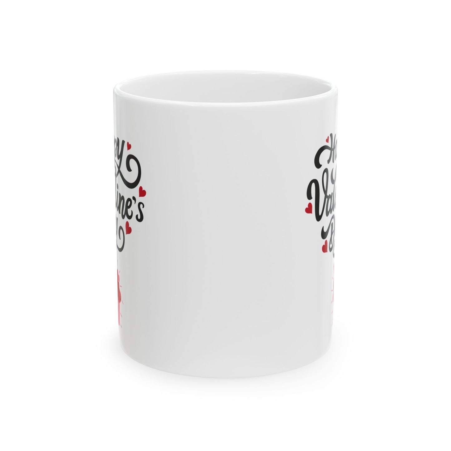 Valentine's Day Ceramic Mug, Cute Gift for Lovers, 11oz & 15oz Sizes, Coffee Cup, Romantic Present for Couples