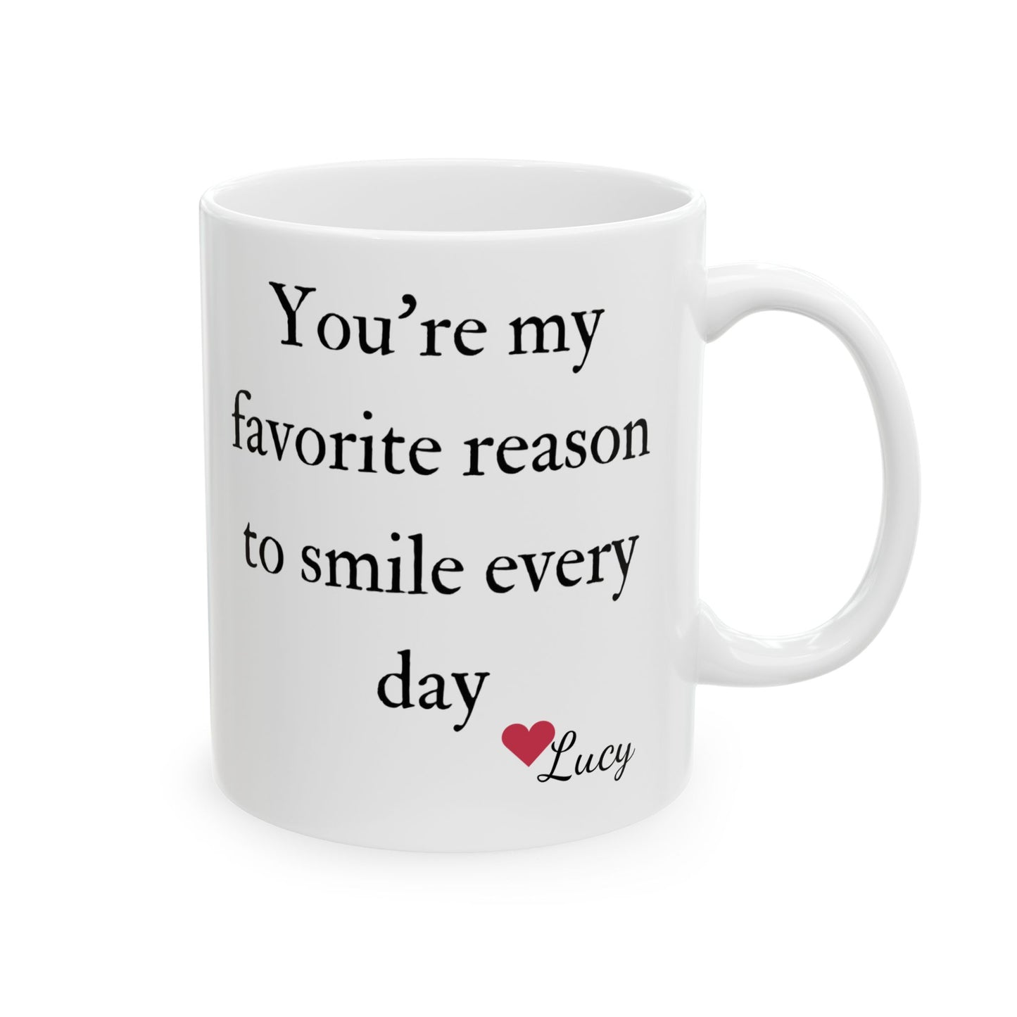You're My Favorite Reason to Smile Every Day Mug, Boyfriend Valentines Day Gift for Him, Gift for Him, Husband Anniversary Gift,Gift for Her