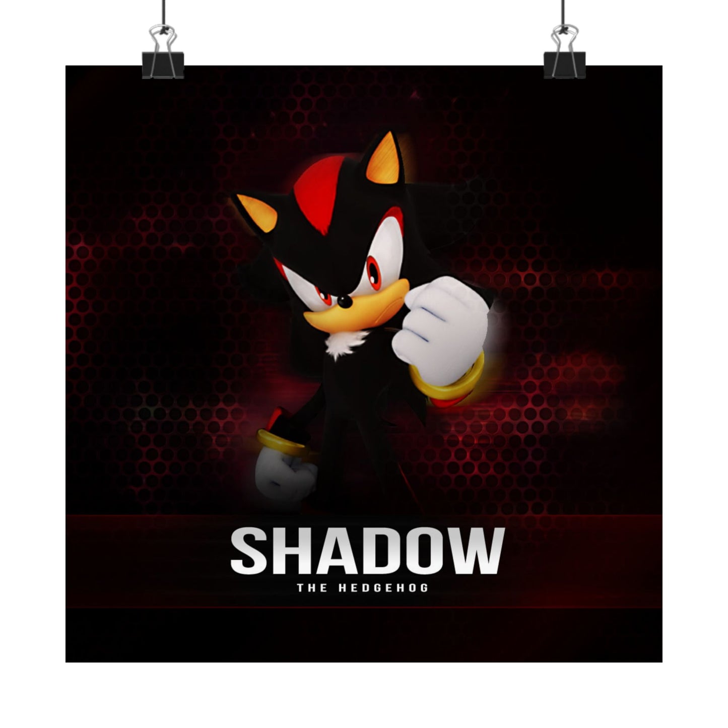 Shadow the Hedgehog Matte Vertical Poster, Sonic Video Game Fan Art Print, Room Decor, Wall Art, Gift for Gamers, Teen Bedroom Decoration