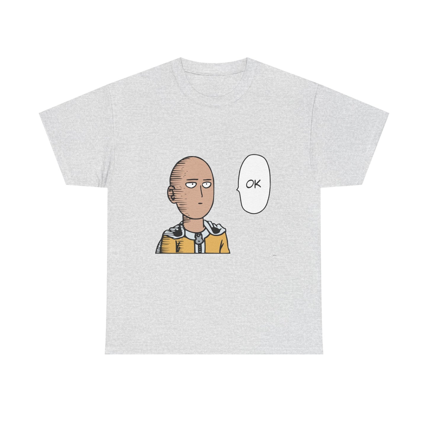 Saitama T-shirt, Casual Saitama Tee - Unisex Heavy Cotton Shirt, One Punch Man Anime Gift, Saitama Meme T-Shirt, Humor Apparel, Manga Lover