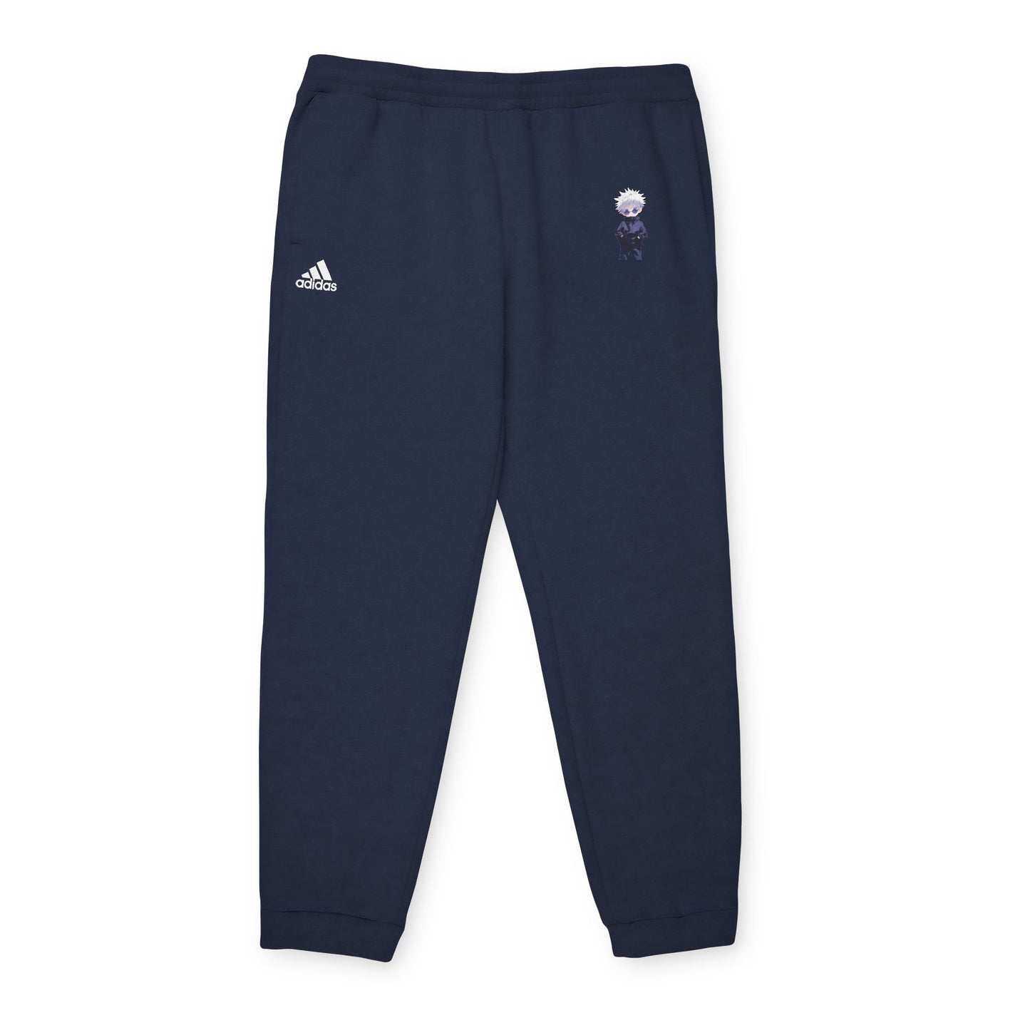 Chibi Satoru Gojo Adidas Joggers, Custom Personalizable Fleece Pants - Unisex, Gift for Anime Fans, Customizable Sweatpants, Anime Gift,