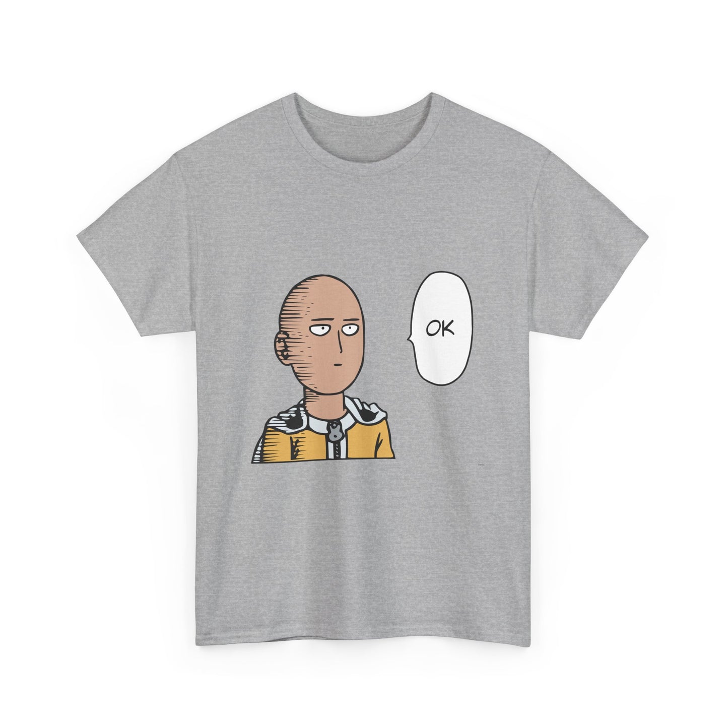Saitama T-shirt, Casual Saitama Tee - Unisex Heavy Cotton Shirt, One Punch Man Anime Gift, Saitama Meme T-Shirt, Humor Apparel, Manga Lover