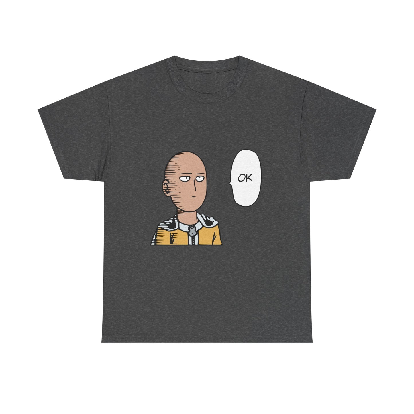 Saitama T-shirt, Casual Saitama Tee - Unisex Heavy Cotton Shirt, One Punch Man Anime Gift, Saitama Meme T-Shirt, Humor Apparel, Manga Lover