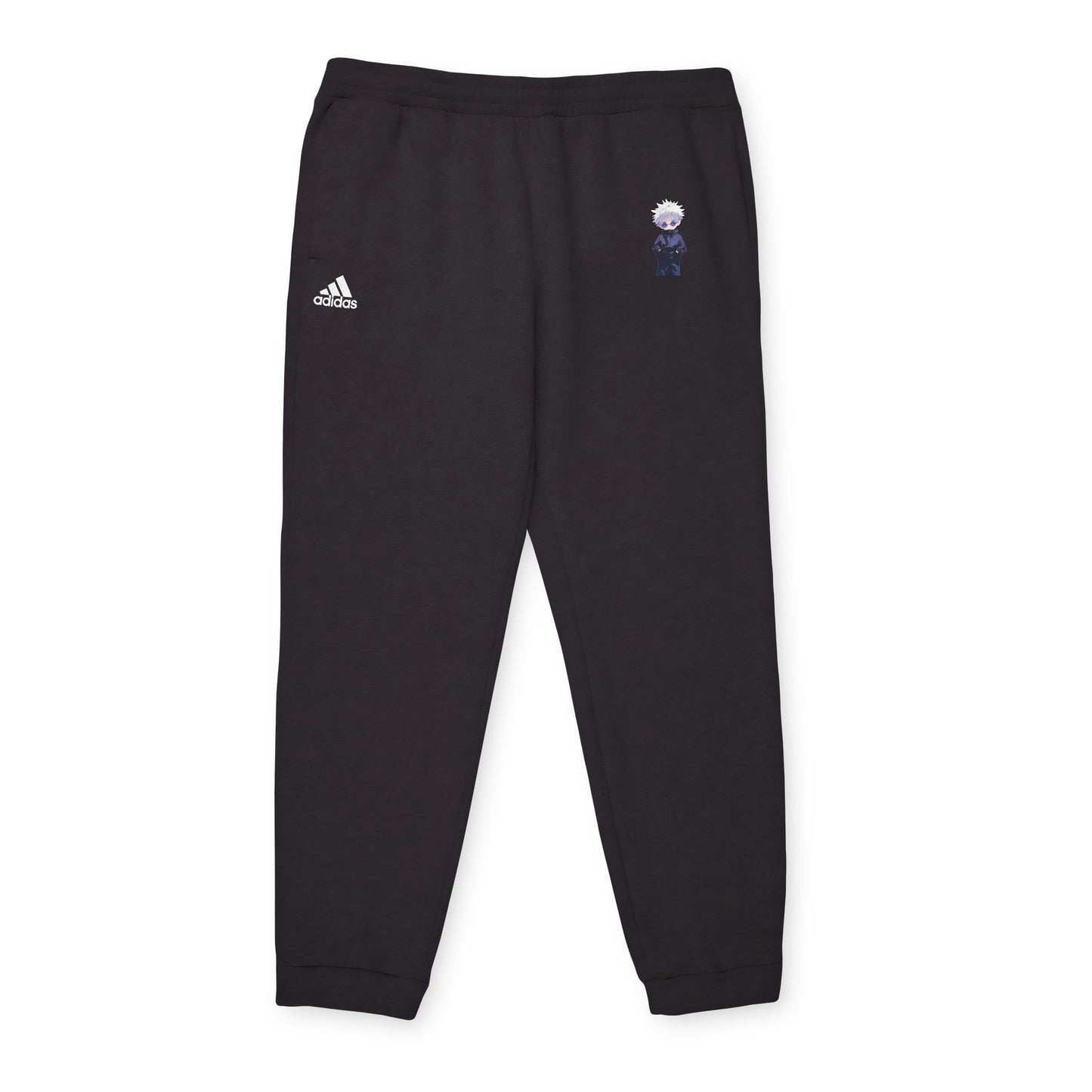 Chibi Satoru Gojo Adidas Joggers, Custom Personalizable Fleece Pants - Unisex, Gift for Anime Fans, Customizable Sweatpants, Anime Gift,