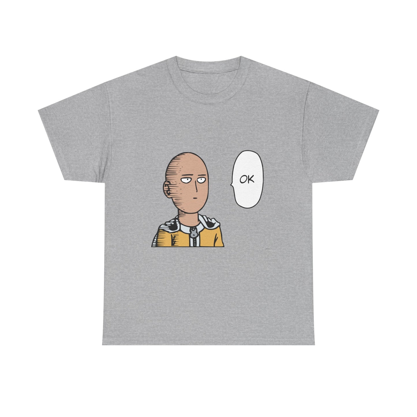Saitama T-shirt, Casual Saitama Tee - Unisex Heavy Cotton Shirt, One Punch Man Anime Gift, Saitama Meme T-Shirt, Humor Apparel, Manga Lover