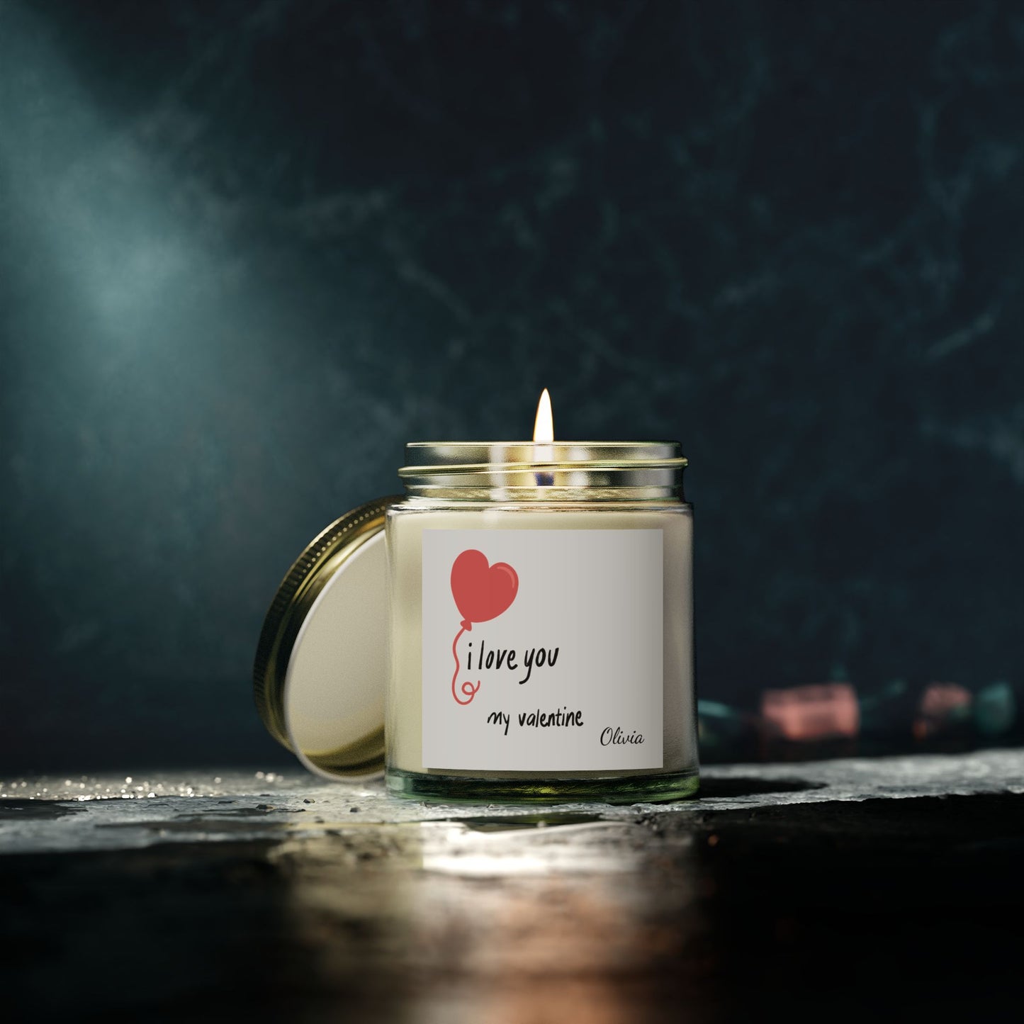 Romantic Valentine's Day Gift, Customizable Anniversary Home Decor, Engagement Candle, Birthday Present, Coconut Apricot, Scented Candles