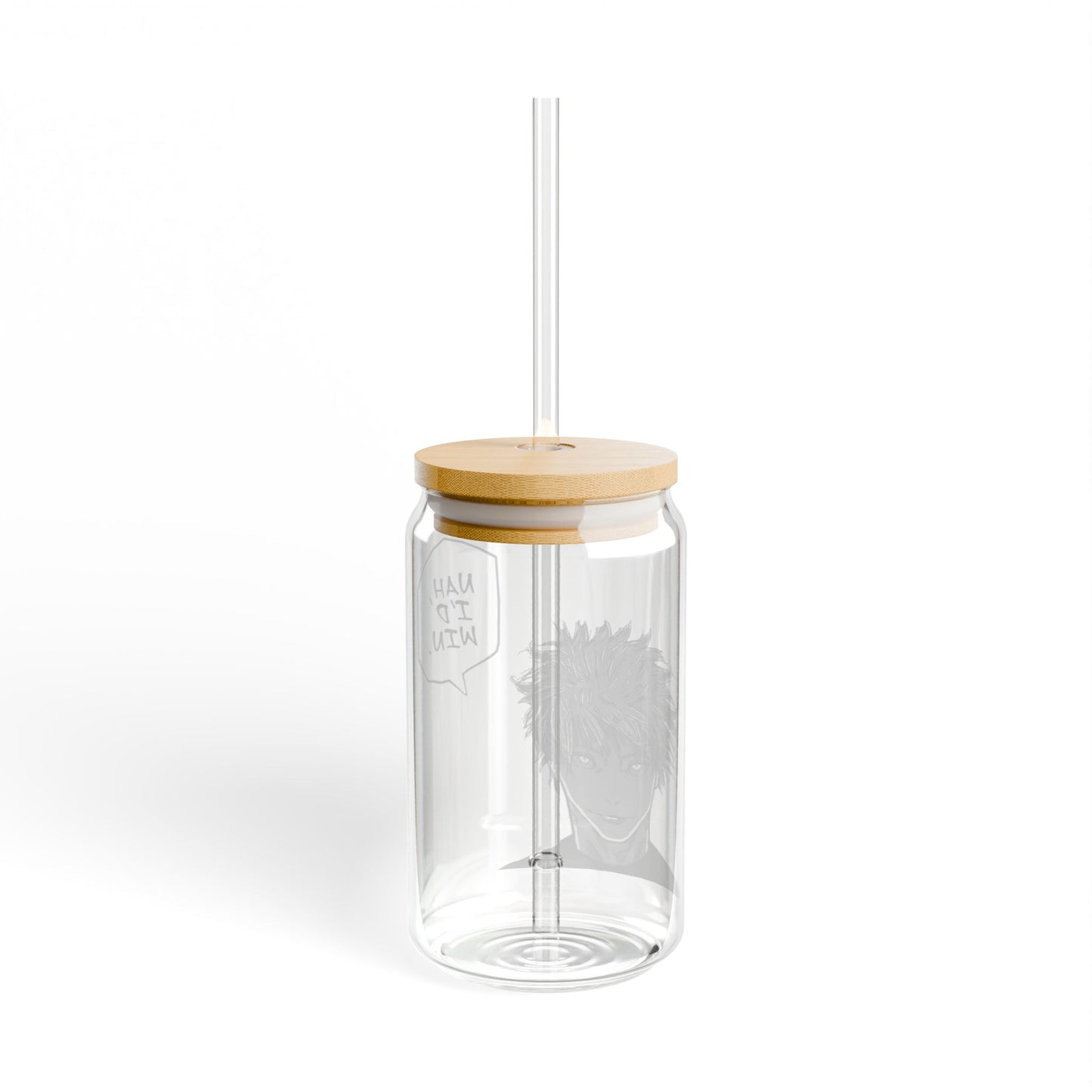 Jujutsu Kaisen Sipper Glass - Eco-friendly Drinkware, Satoru Gojo, Personalized Bottle, Fun Party Accessory, Perfect Anime, Gift for her