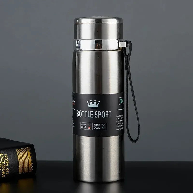 Thermal Water Bottle Keep Cold and Hot Water Bottle Thermos for Water Tea Coffee Vacuum Flasks Stainless Steel Thermos Bottle, 1L Stainless Steel Thermal Water Bottle – Vacuum Insulated Thermos Flask | Keep Drinks Hot & Col