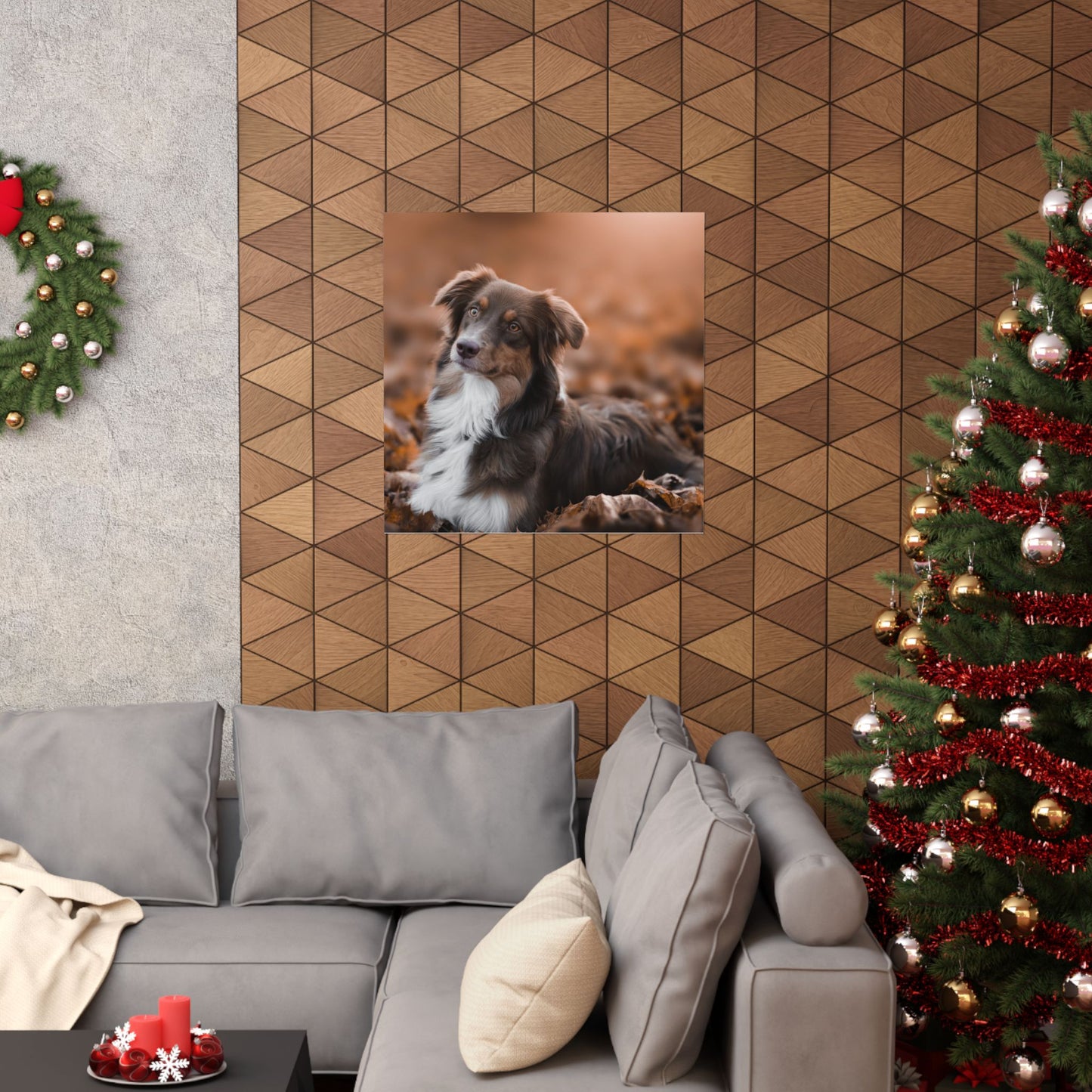 Dog Forest Matte Vertical Posters, Dog Lover Decor, Rustic Home Art, Pet Memorial, Animal Portrait Art, Customize your Poster
