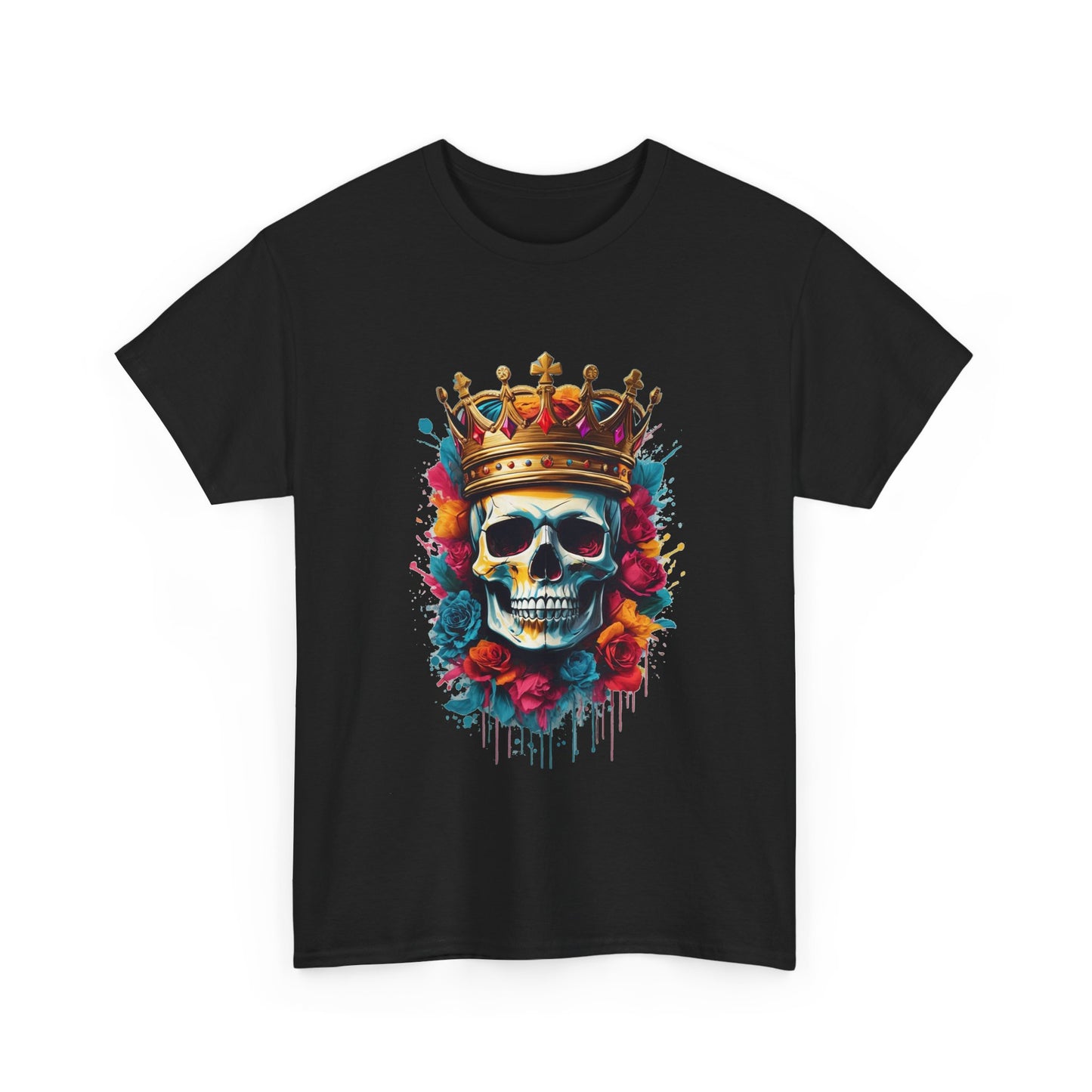 Skull Design T-Shirt, Camiseta con Diseño de Calavera, Skull Print Shirt, Estampado de Calaveras,Casual Skull T-Shirt, Camiseta con Calavera
