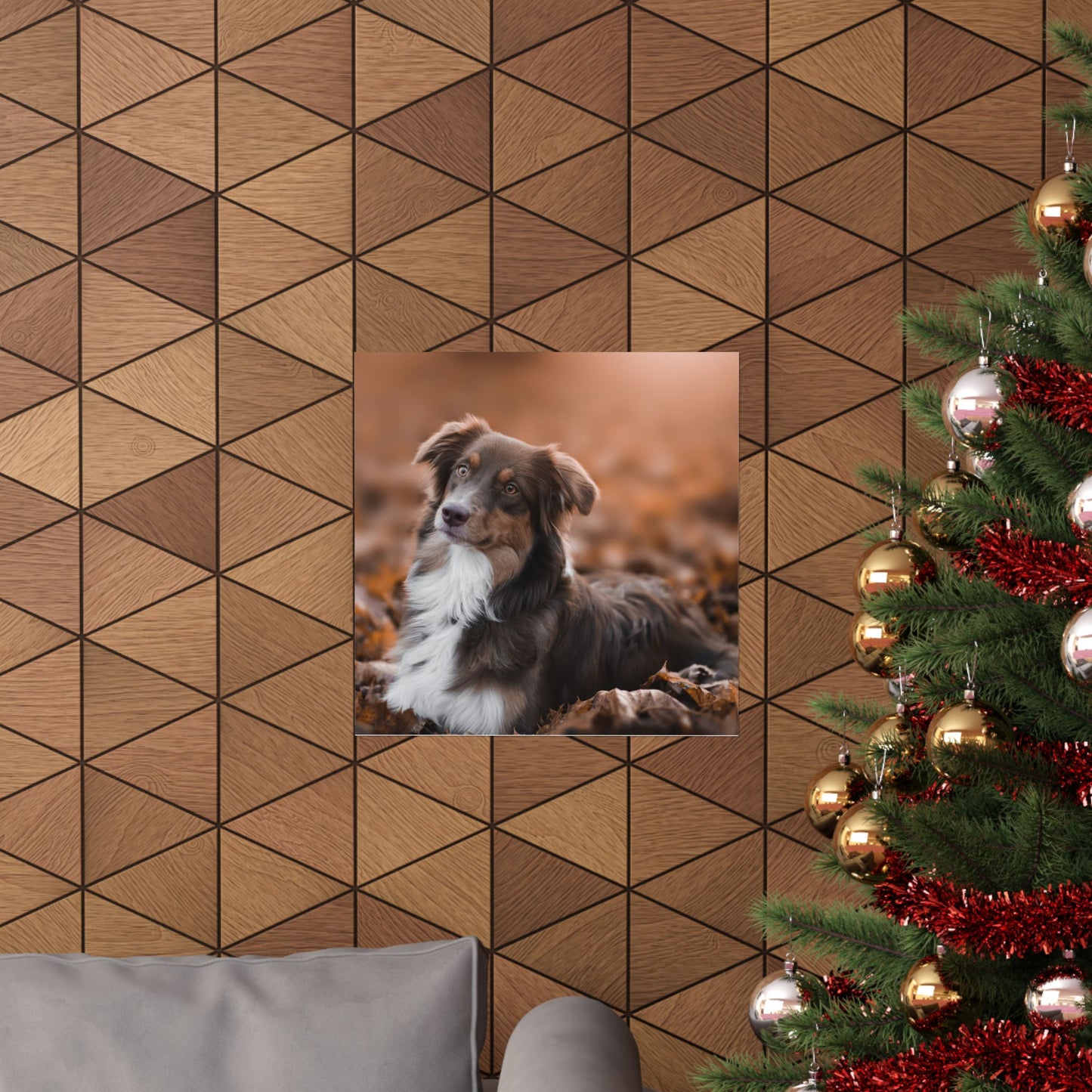 Dog Forest Matte Vertical Posters, Dog Lover Decor, Rustic Home Art, Pet Memorial, Animal Portrait Art, Customize your Poster