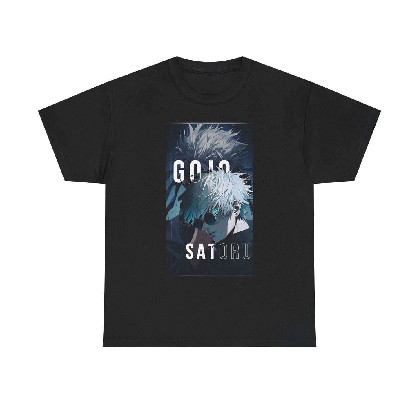 Gojo Satoru Unisex Heavy Cotton Tee, Anime Shirt, Jujutsu Kaisen Apparel, Gifts for Fans, Casual Wear, StreetWear Satoru Gojo