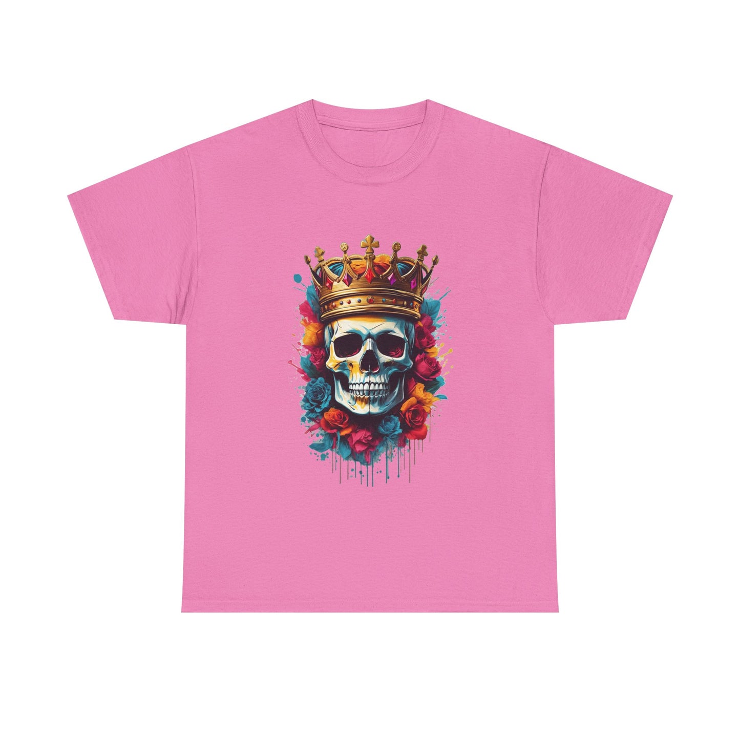 Skull Design T-Shirt, Camiseta con Diseño de Calavera, Skull Print Shirt, Estampado de Calaveras,Casual Skull T-Shirt, Camiseta con Calavera