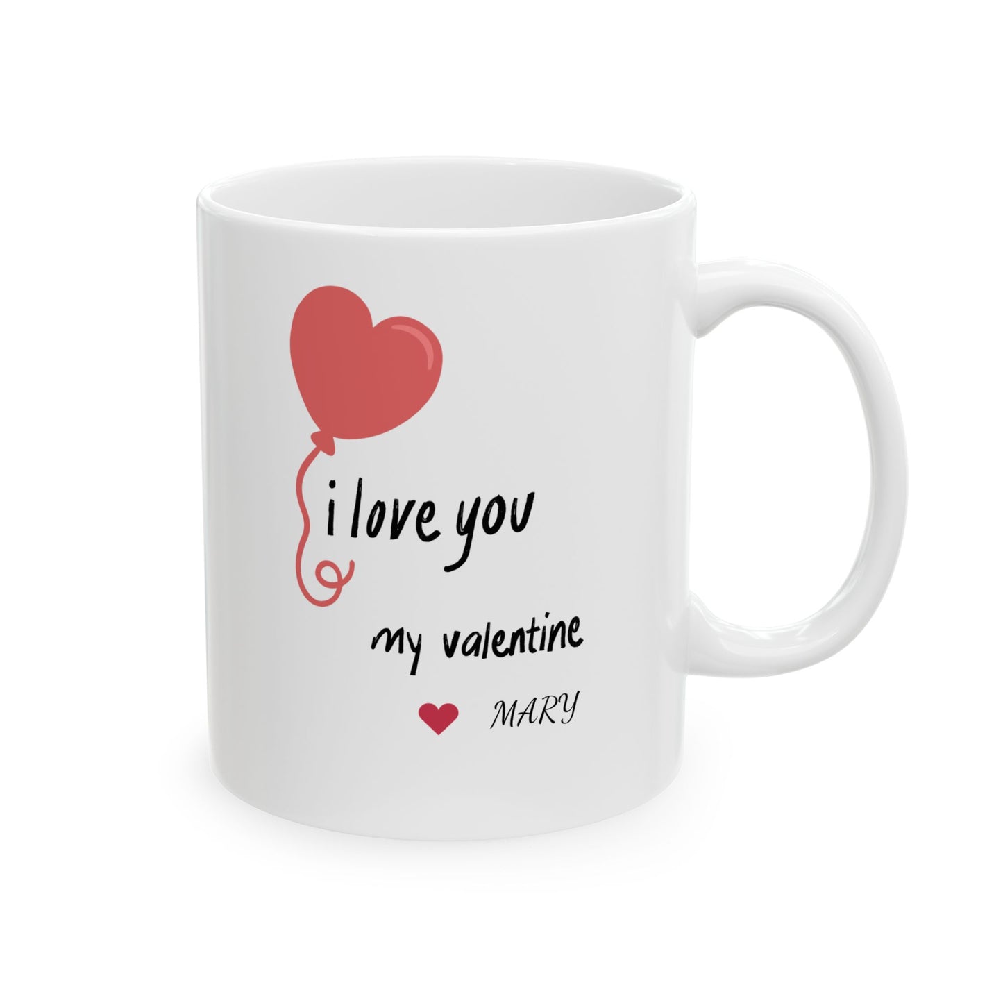 Personalized Valentine's Day Ceramic Mug, Gift for Him, Husband Anniversary, 11oz 15oz, Girlfriend Coffee Cup, Custom Name