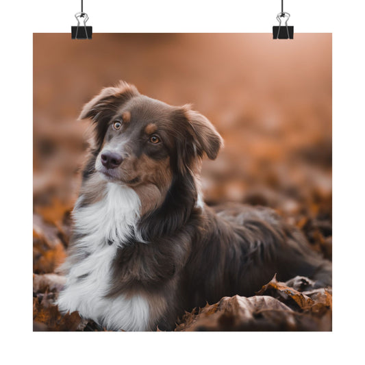 Dog Forest Matte Vertical Posters, Dog Lover Decor, Rustic Home Art, Pet Memorial, Animal Portrait Art, Customize your Poster