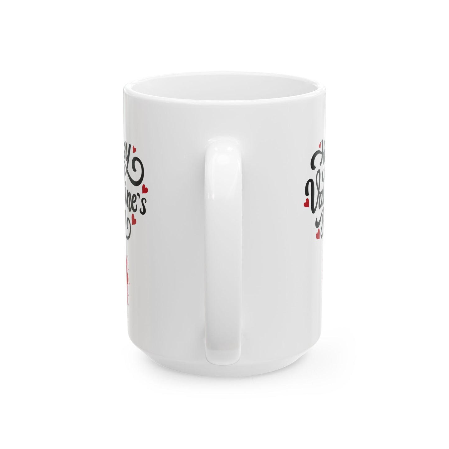 Valentine's Day Ceramic Mug, Cute Gift for Lovers, 11oz & 15oz Sizes, Coffee Cup, Romantic Present for Couples