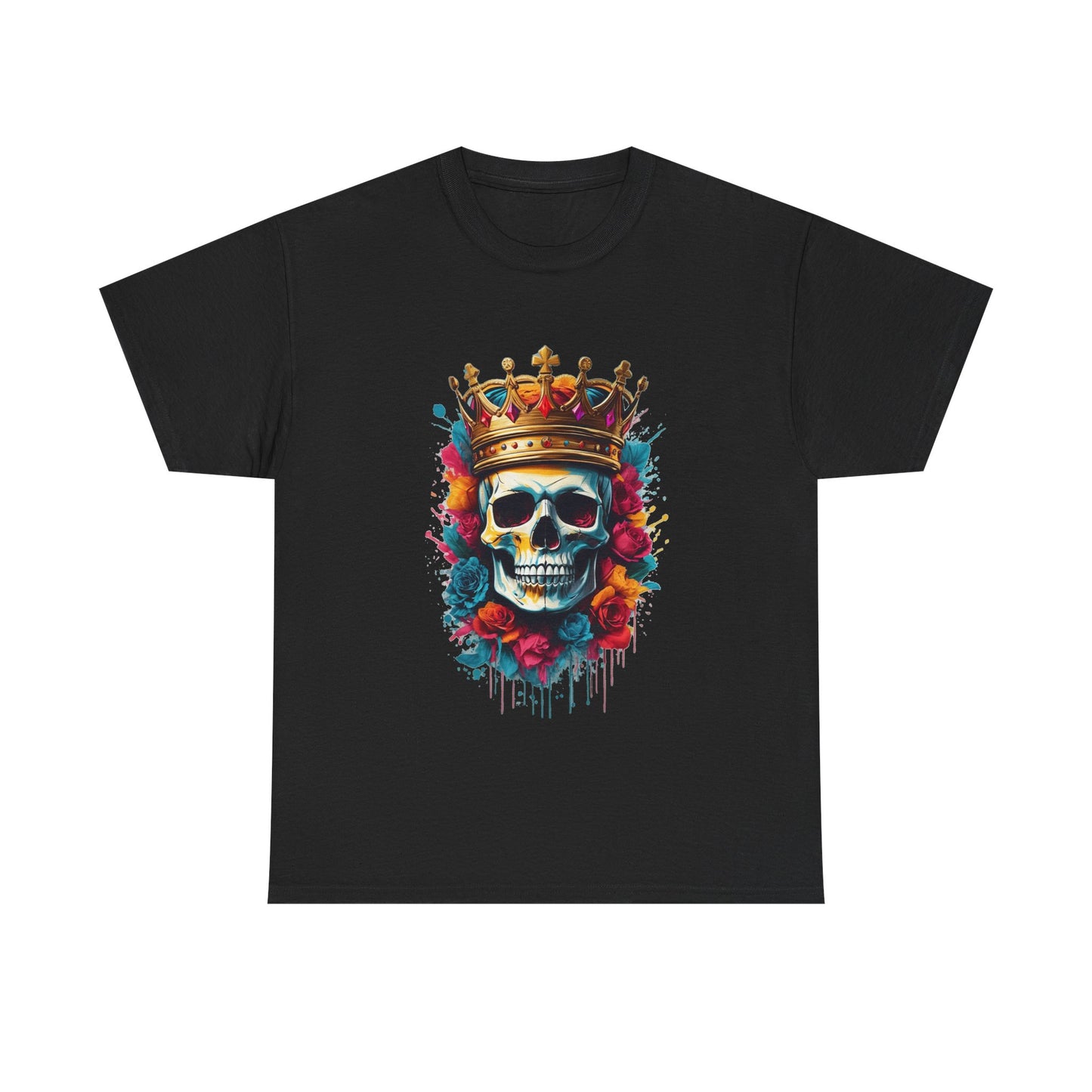 Skull Design T-Shirt, Camiseta con Diseño de Calavera, Skull Print Shirt, Estampado de Calaveras,Casual Skull T-Shirt, Camiseta con Calavera