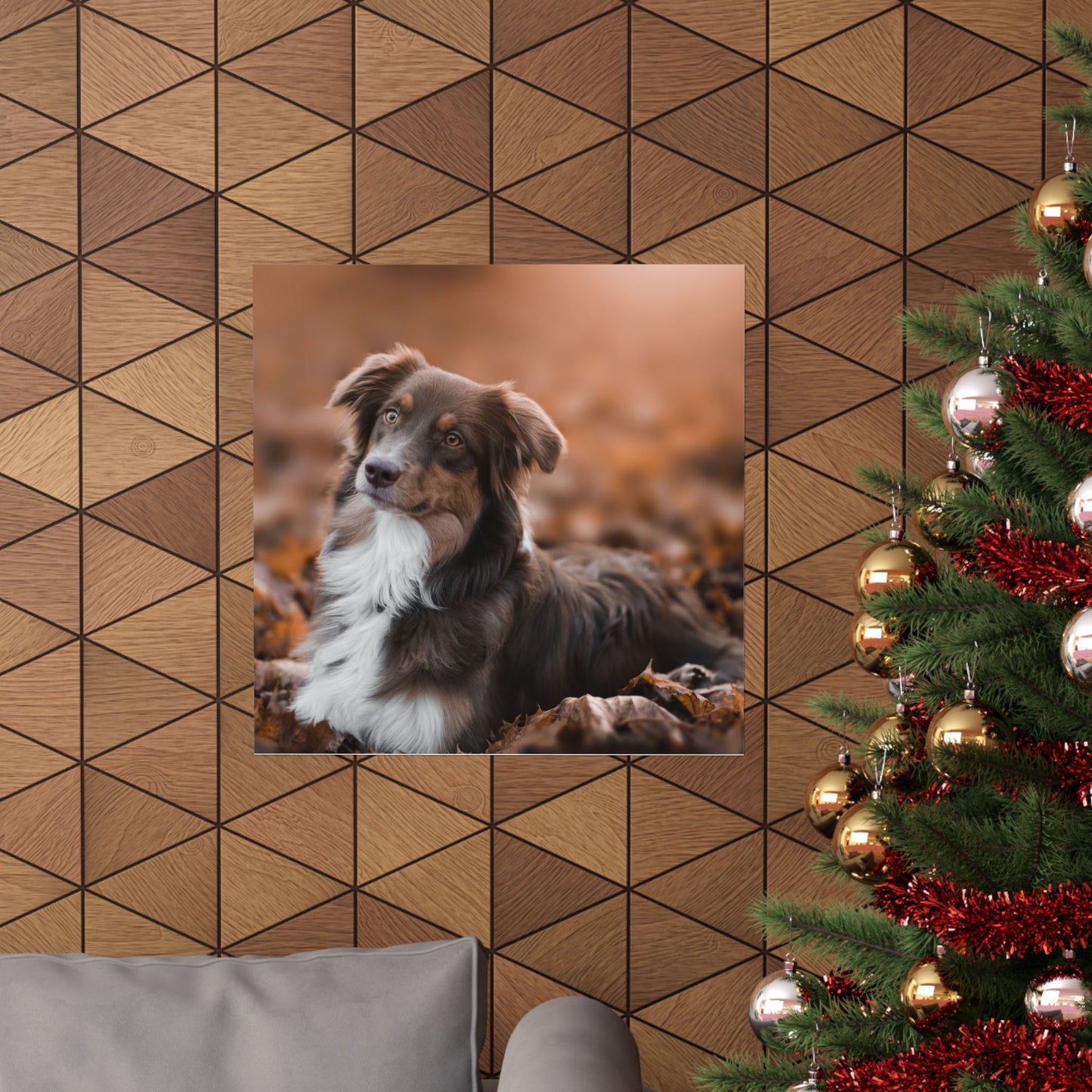 Dog Forest Matte Vertical Posters, Dog Lover Decor, Rustic Home Art, Pet Memorial, Animal Portrait Art, Customize your Poster