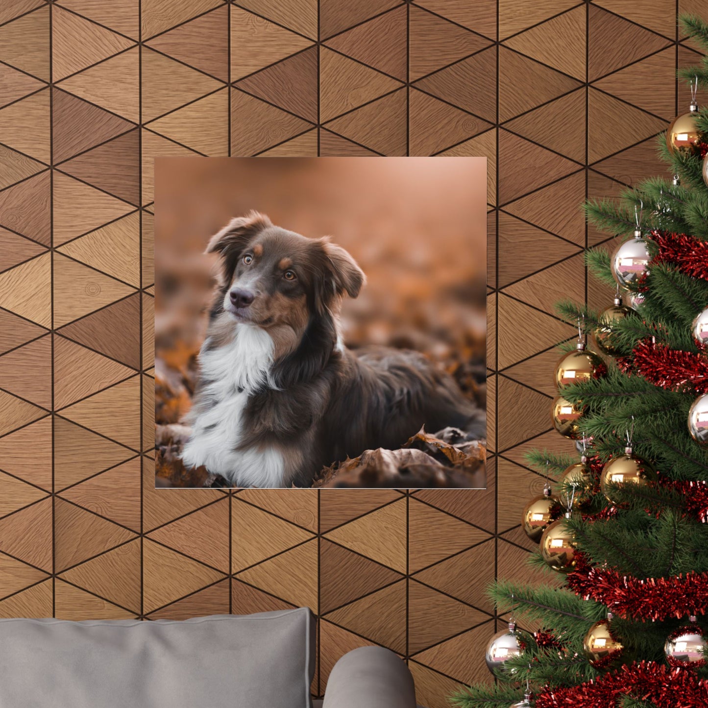 Dog Forest Matte Vertical Posters, Dog Lover Decor, Rustic Home Art, Pet Memorial, Animal Portrait Art, Customize your Poster
