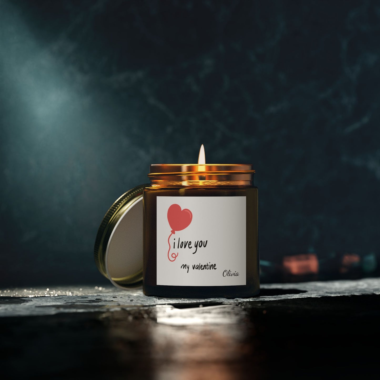 Romantic Valentine's Day Gift, Customizable Anniversary Home Decor, Engagement Candle, Birthday Present, Coconut Apricot, Scented Candles