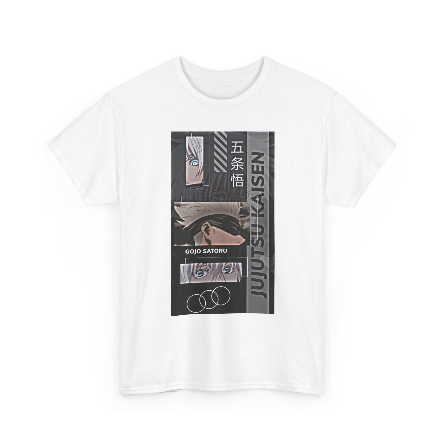 Gojo Satoru Unisex Heavy Cotton Tee, Anime Shirt, Jujutsu Kaisen Apparel, Gifts for Fans, Casual Wear