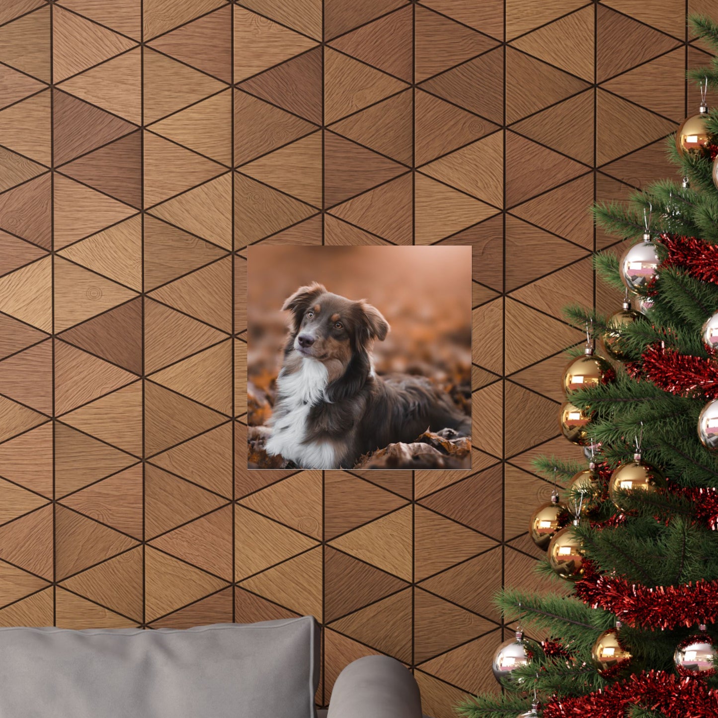 Dog Forest Matte Vertical Posters, Dog Lover Decor, Rustic Home Art, Pet Memorial, Animal Portrait Art, Customize your Poster