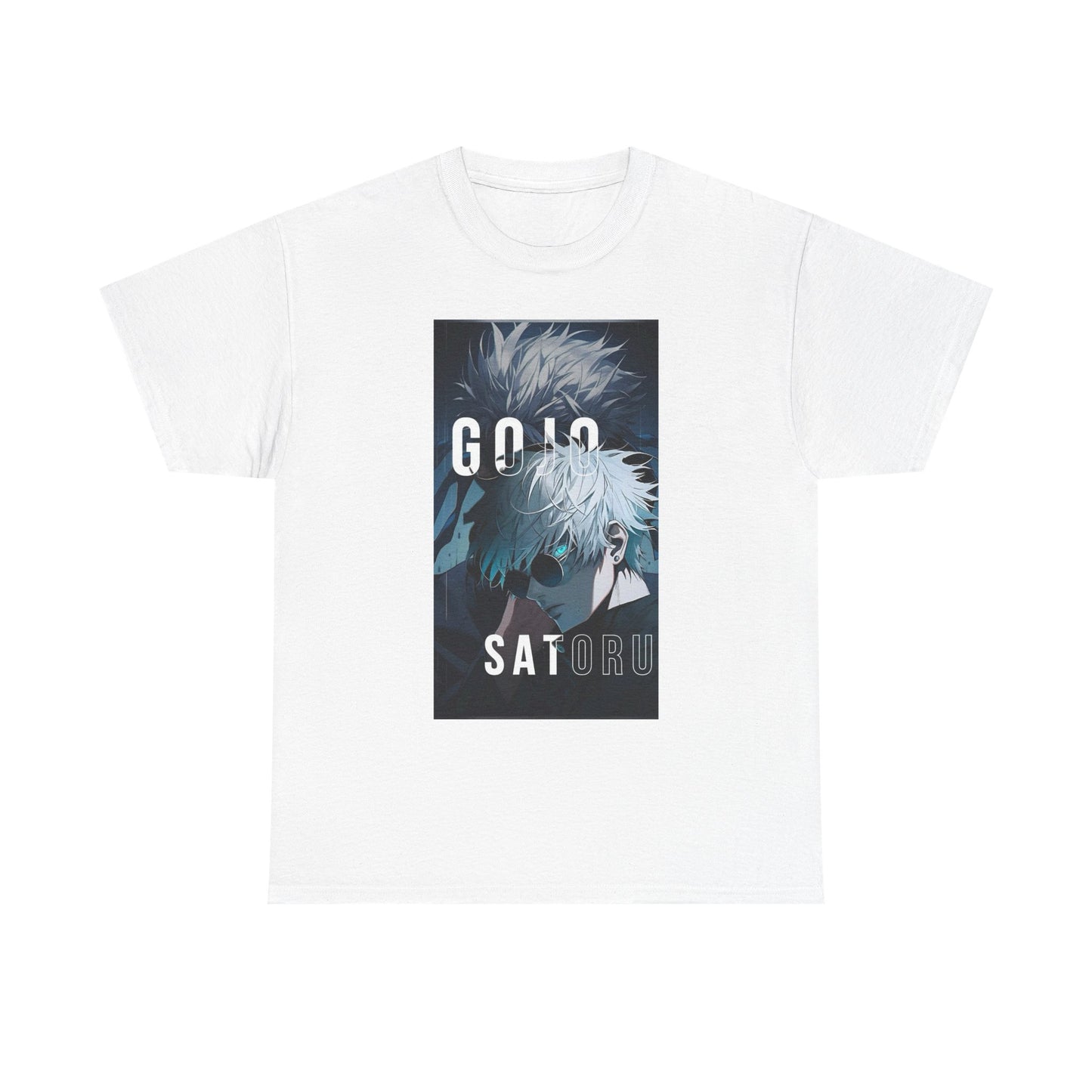 Gojo Satoru Unisex Heavy Cotton Tee, Anime Shirt, Jujutsu Kaisen Apparel, Gifts for Fans, Casual Wear, StreetWear Satoru Gojo