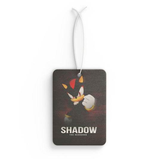 Shadow the Hedgehog car air freshener, stylish hanging scent, Pine, New Car, Black Ice fragrances, double-sided design, long-lasting aroma