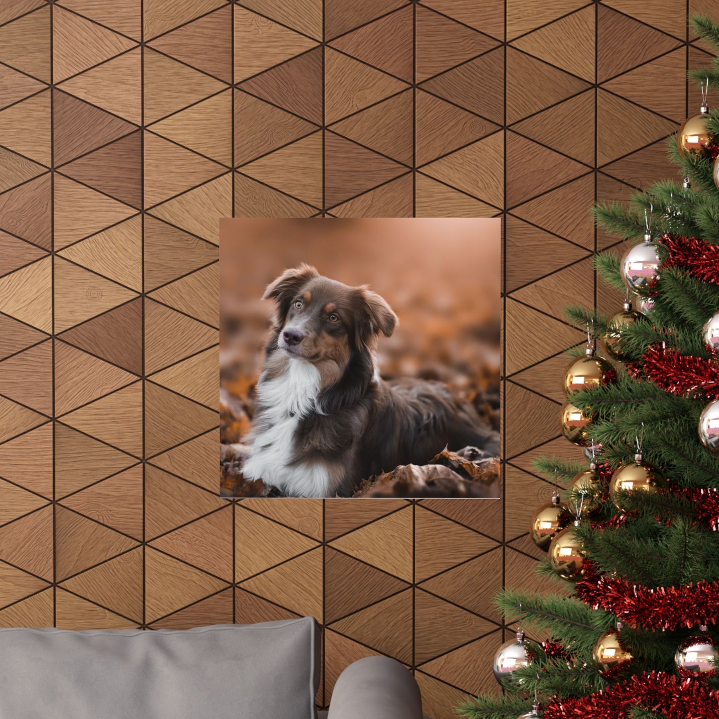 Dog Forest Matte Vertical Posters, Dog Lover Decor, Rustic Home Art, Pet Memorial, Animal Portrait Art, Customize your Poster