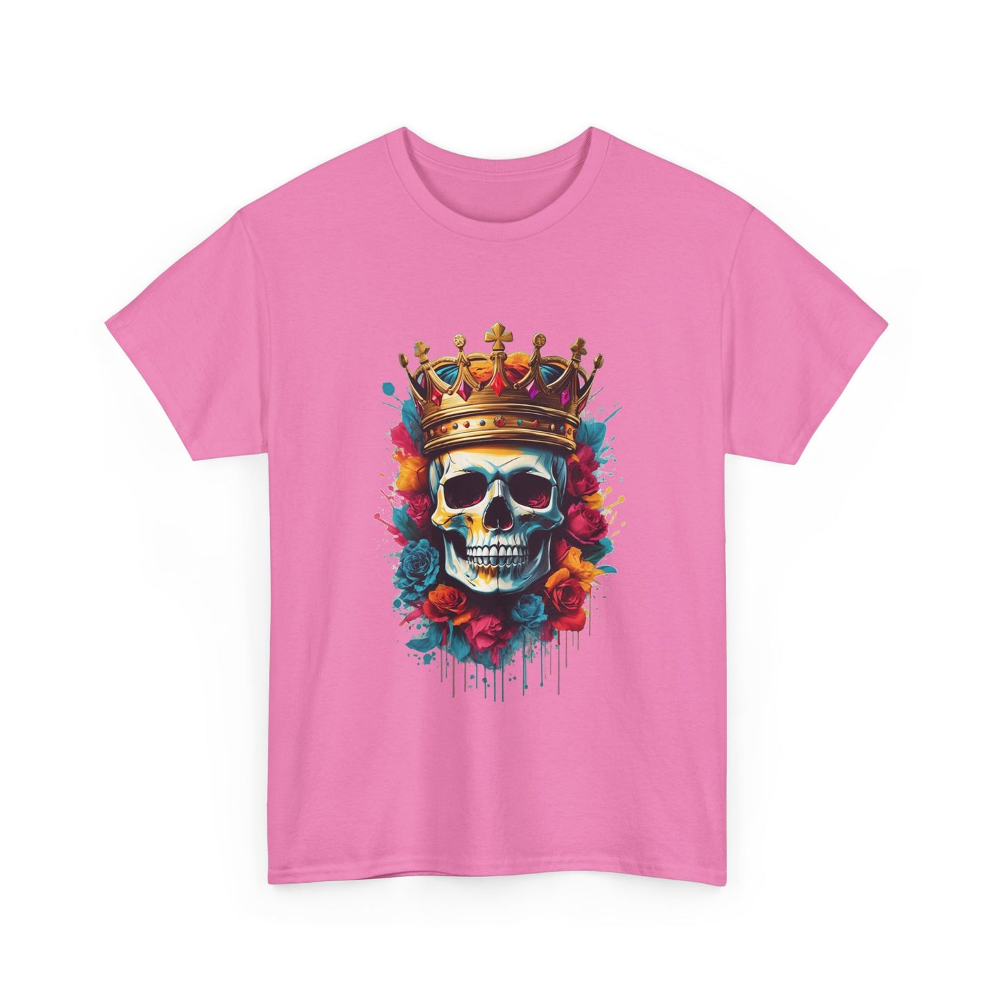 Skull Design T-Shirt, Camiseta con Diseño de Calavera, Skull Print Shirt, Estampado de Calaveras,Casual Skull T-Shirt, Camiseta con Calavera