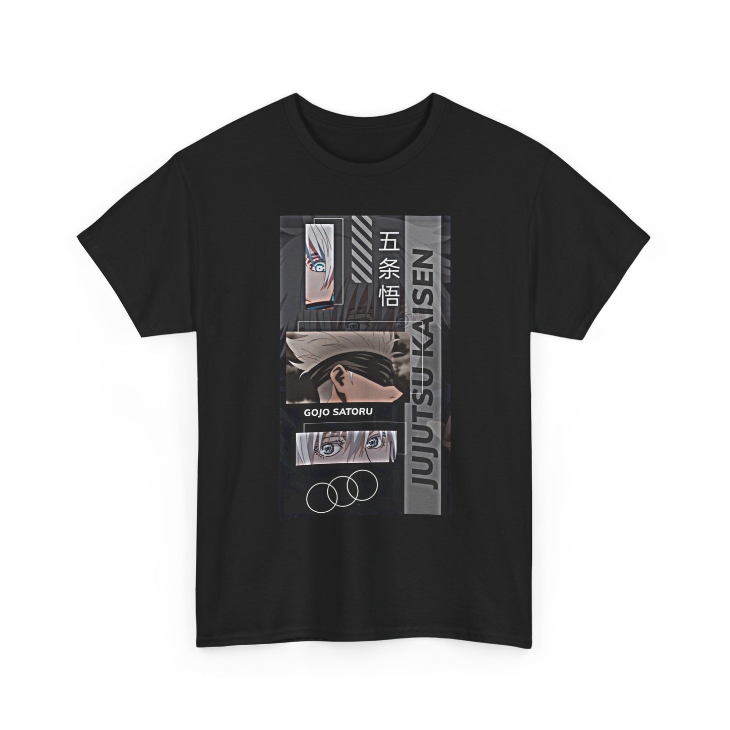 Gojo Satoru Unisex Heavy Cotton Tee, Anime Shirt, Jujutsu Kaisen Apparel, Gifts for Fans, Casual Wear