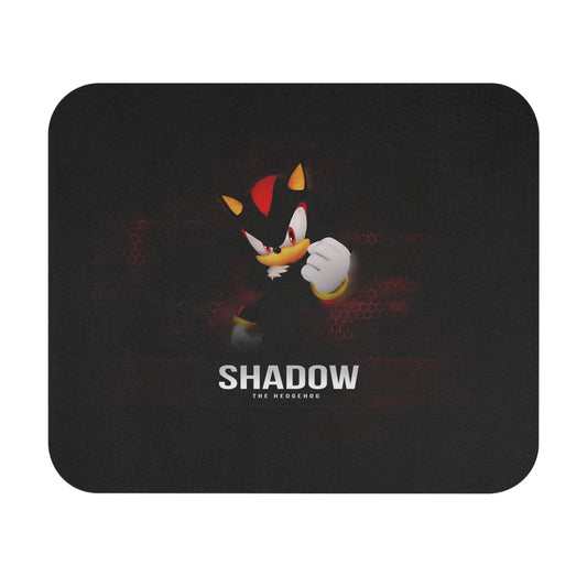 Shadow the Hedgehog mouse pad, personalized gaming pad, durable rubber base, stain-resistant top, smooth glide surface, rectangular design
