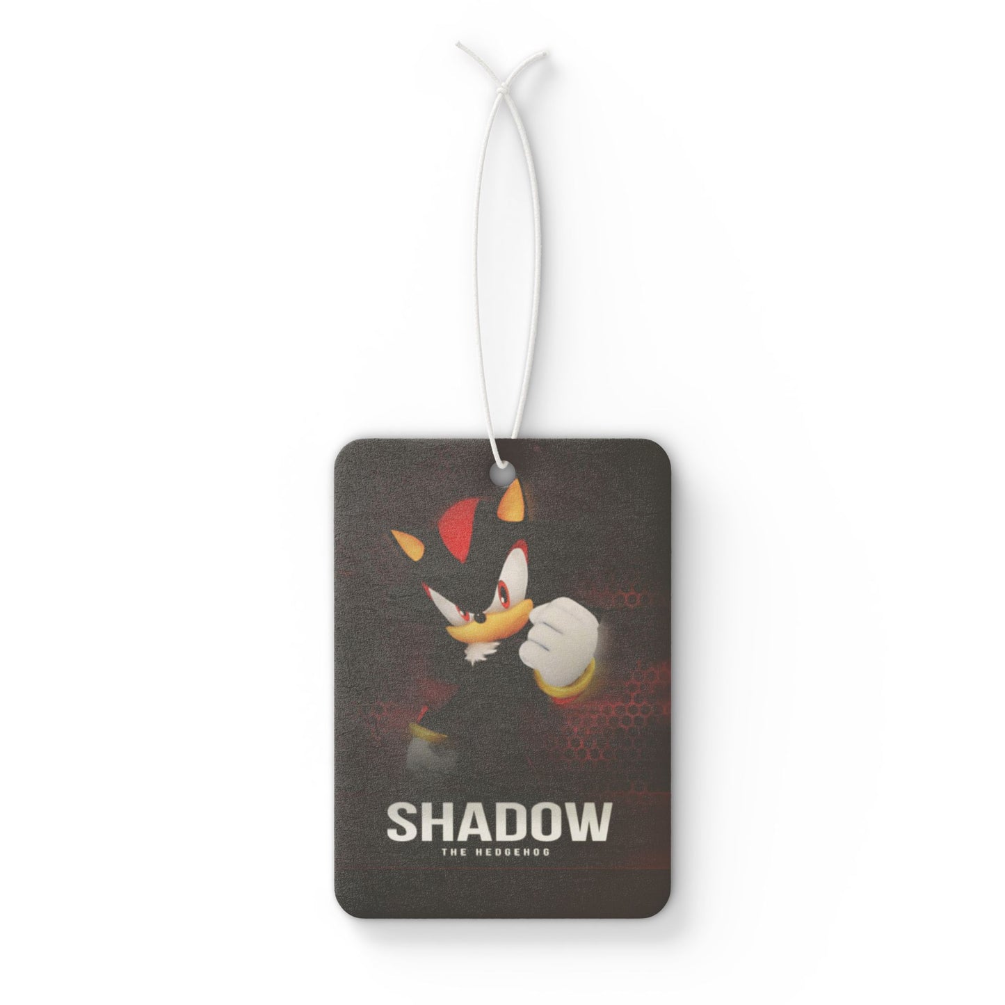 Shadow the Hedgehog car air freshener, stylish hanging scent, Pine, New Car, Black Ice fragrances, double-sided design, long-lasting aroma