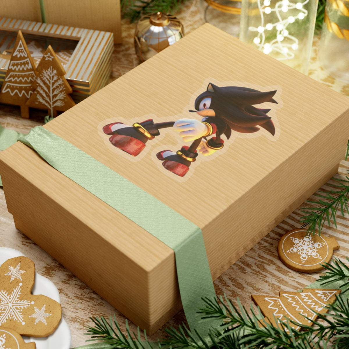 Shadow the Hedgehog vinyl sticker, kiss-cut custom stickers, durable 3M adhesive Shadow decal, glossy finish, Sonic Stickers, multiple sizes