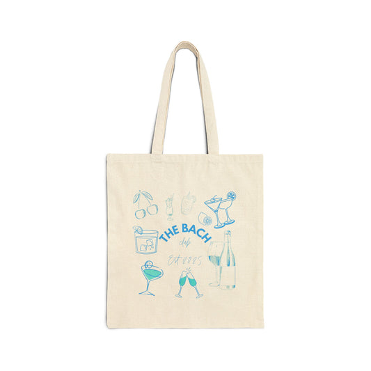 Cotton Canvas Tote Bag - The Bach Club Bachelorette Bag, Social Club Luxury Bachelorette Party Gift, Fun Gift for Bridesmaids, Reusable