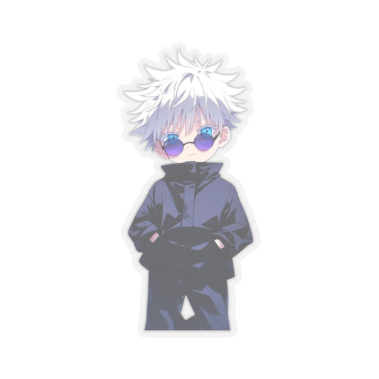 Chibi Gojo Satoru Kiss-Cut Stickers, Jujutsu Kaisen Anime Cute Art for Laptop and Water Bottle, Aesthetic Decor for Gifts