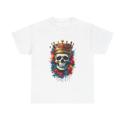 Skull Design T-Shirt, Camiseta con Diseño de Calavera, Skull Print Shirt, Estampado de Calaveras,Casual Skull T-Shirt, Camiseta con Calavera