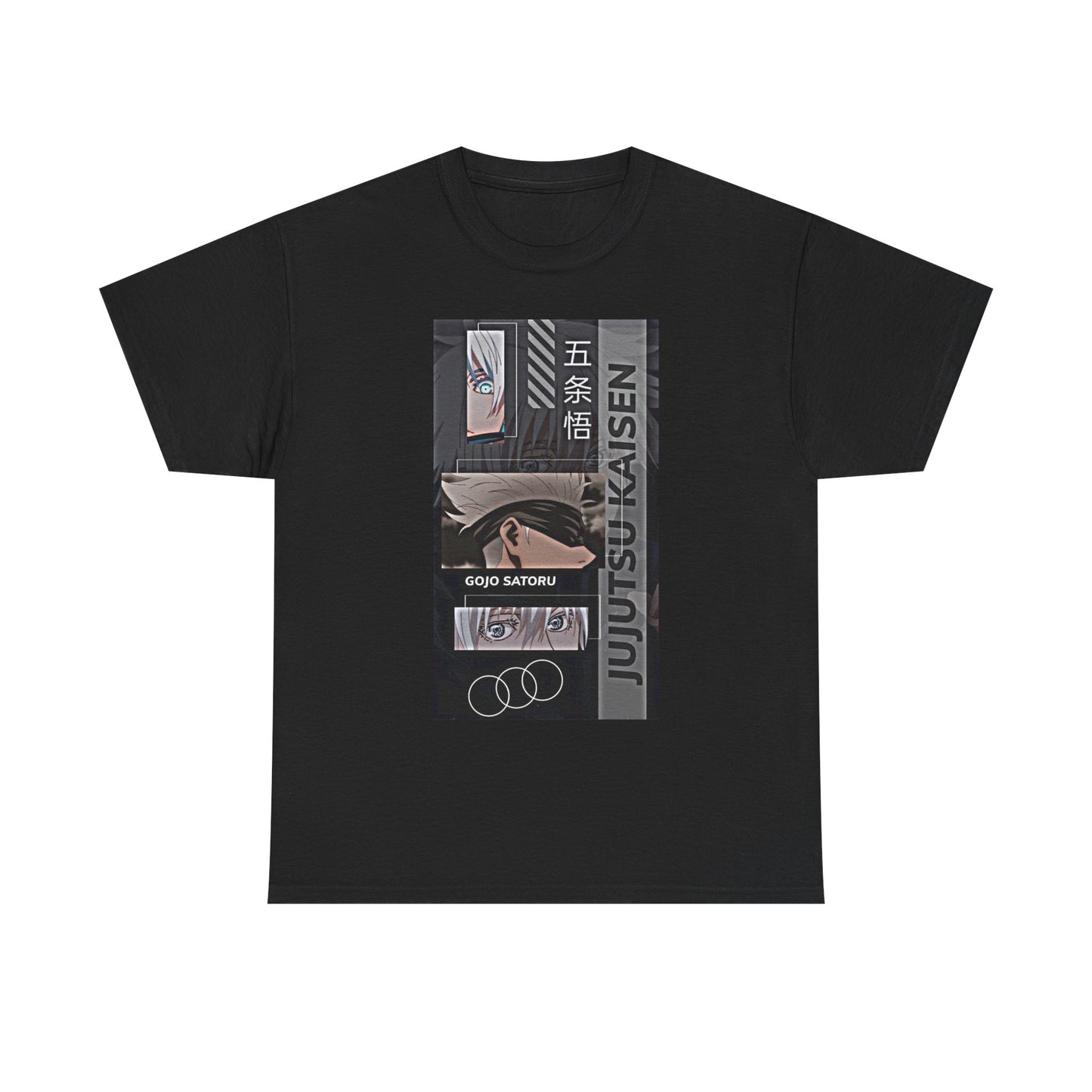 Gojo Satoru Unisex Heavy Cotton Tee, Anime Shirt, Jujutsu Kaisen Apparel, Gifts for Fans, Casual Wear