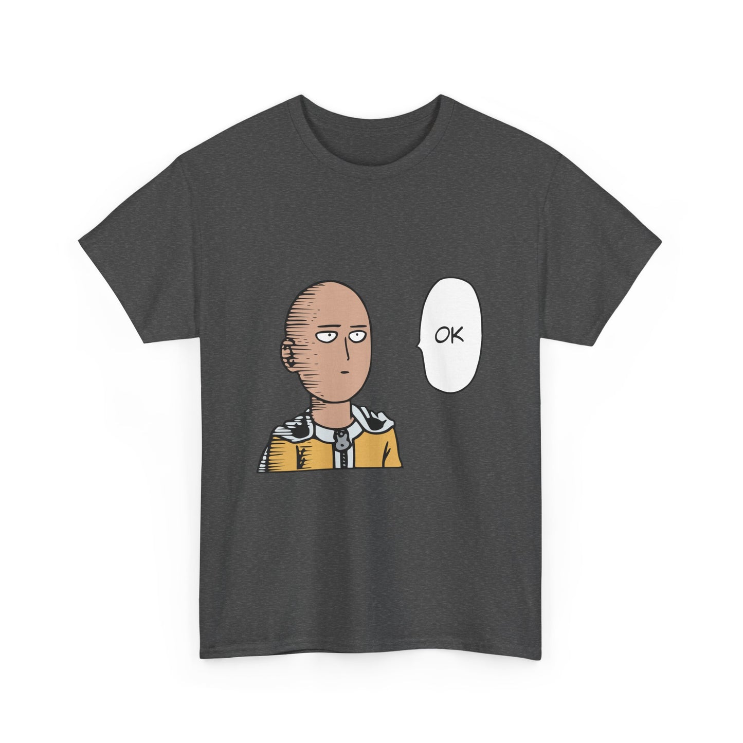 Saitama T-shirt, Casual Saitama Tee - Unisex Heavy Cotton Shirt, One Punch Man Anime Gift, Saitama Meme T-Shirt, Humor Apparel, Manga Lover