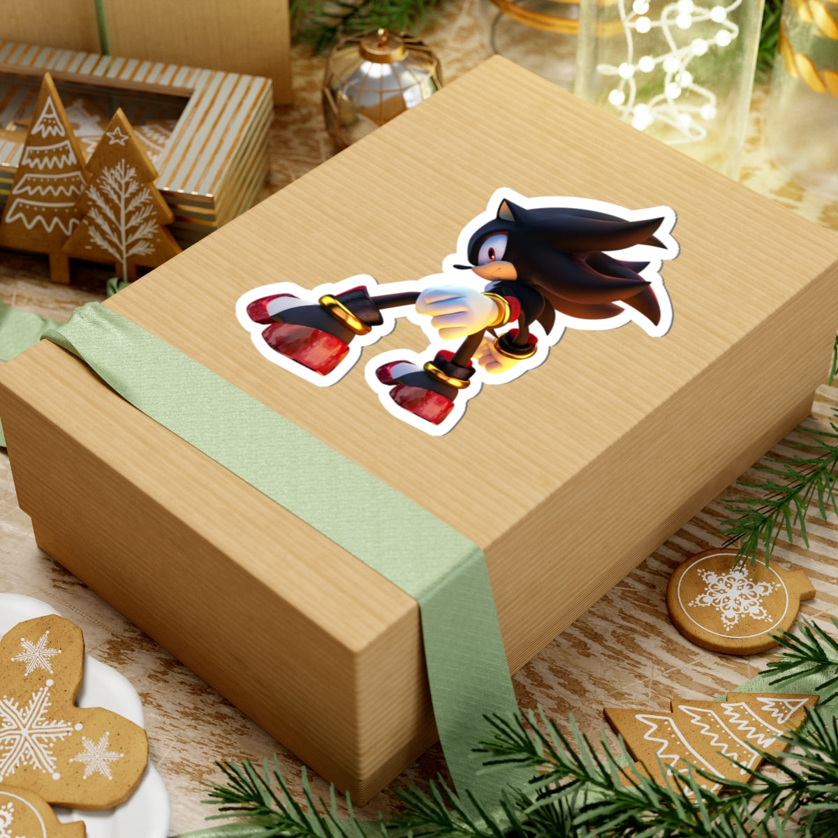 Shadow the Hedgehog vinyl sticker, kiss-cut custom stickers, durable 3M adhesive Shadow decal, glossy finish, Sonic Stickers, multiple sizes