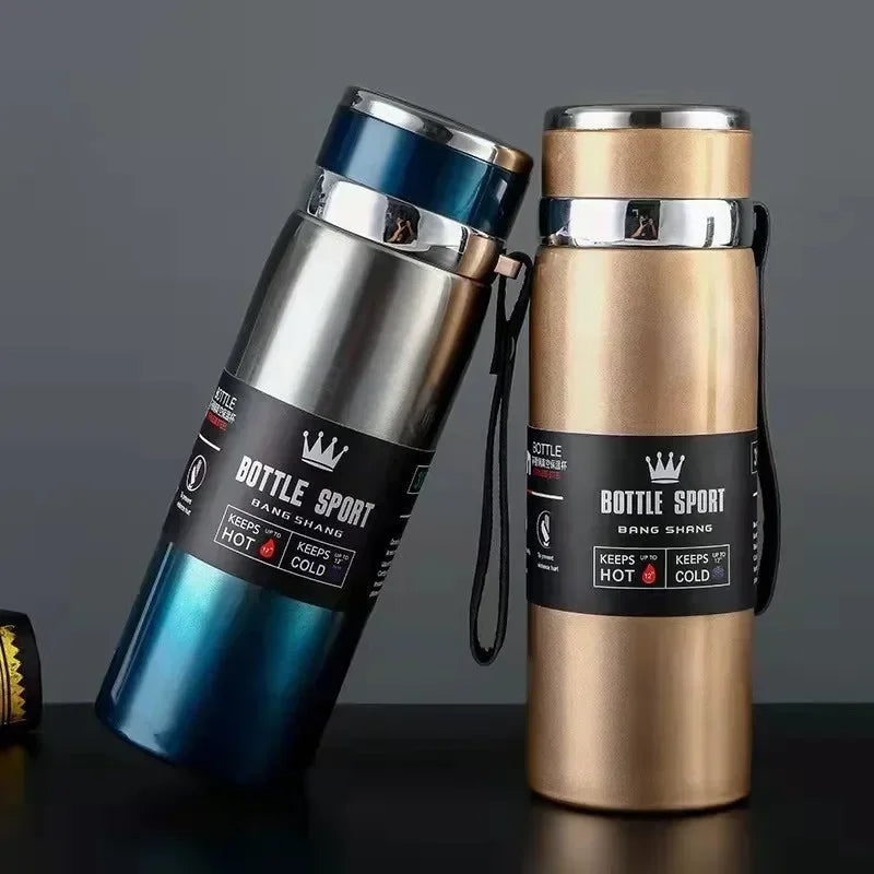 Thermal Water Bottle Keep Cold and Hot Water Bottle Thermos for Water Tea Coffee Vacuum Flasks Stainless Steel Thermos Bottle, 1L Stainless Steel Thermal Water Bottle – Vacuum Insulated Thermos Flask | Keep Drinks Hot & Col